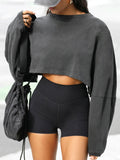Long Sleeve Crop Sweatshirt
