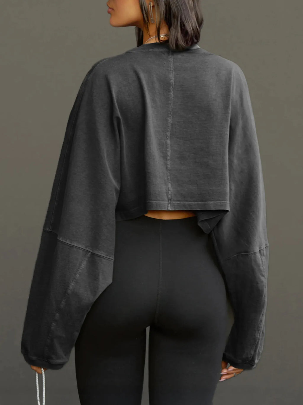 Long Sleeve Crop Sweatshirt